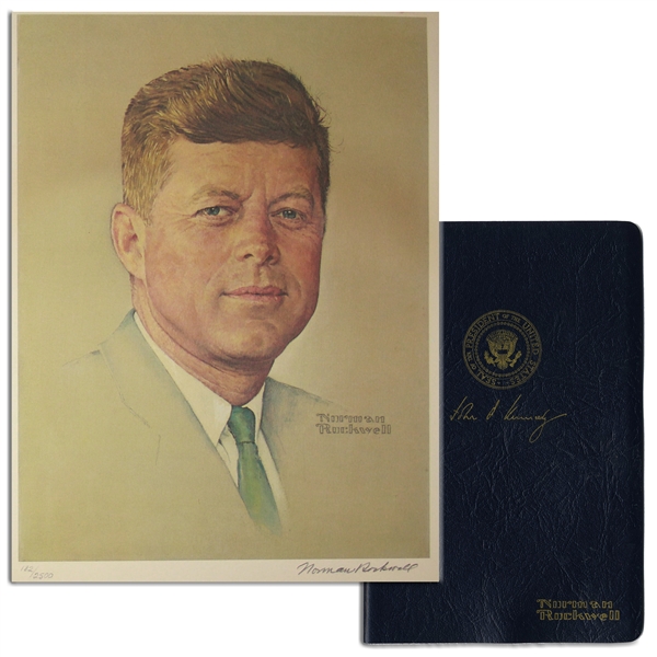 Norman Rockwell Signed Lithograph of JFK -- Appeared as the Cover of The Saturday Evening Post in 1960